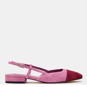 Steve Madden Pink and Burgundy Slingback Flats